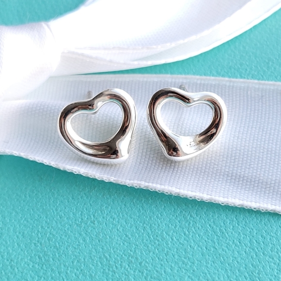 Peretti open heart stud earrings - Picture 2 of 7